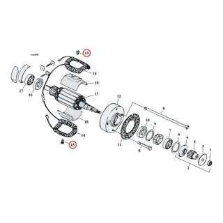 Generator field pole screws