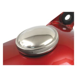 Old Style Tankdeckel chrom links für Harley 83-95