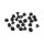 Push-in mushroom allen head plugs 1/4". Black