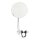 Round clamp-on style steel mirror, 4" with 5" stem