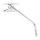 Small rectangular mirror. Long stem, chrome