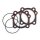 James, cylinder head & base gasket kit. .045" Firering