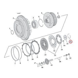 Retaining ring, clutch adjuster plate