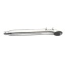 Paughco, FLT Turn Out muffler 29" long. Left. Chrome