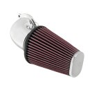 K&N, AirCharger performance air cleaner kit. Polished