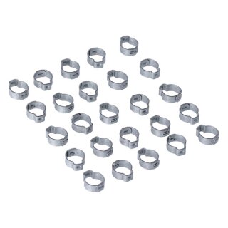 CRIMP HOSE CLAMP, 17/32 INCH ID