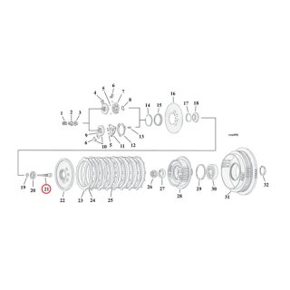 Adjusting screw, clutch