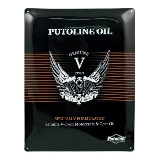 Putoline oil, metal embossed sign with logo