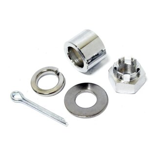 Radachsen Montage Kit chrom für Harley Big Twin 73-85