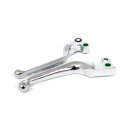 Wide Blade Style Lenker Armaturen Handhebel Set smooth chrom für Harley 82-95