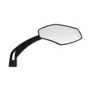 Luca mirror set, 10mm. Black, blue tinted glass