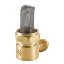 Golan, low profile tank fitting 22mm with nut. Brass