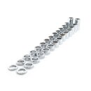 PAUGHCO CHROME STEEL AXLE SPACER KIT