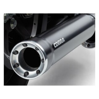 Cobra, 3" RPT Race Pro slip-on mufflers. Black