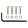 CVP, float bowl screw kit for Keihin CV. Stainless allen