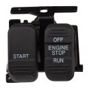 Run/Off/Start, handlebar switch set. Black