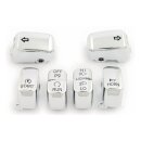 HANDLEBAR SWITCH CAP KIT, CHROME