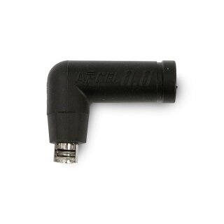 Accel, 8.8mm spark plug boot & terminal. 90 degree, black