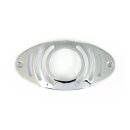 Cateye taillight grill. Circle, chrome