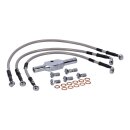 Goodridge brake line front, stainless clear coated