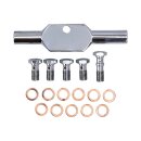Goodridge brake line front, stainless clear coated