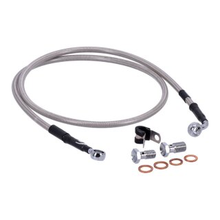 Goodridge brake line front, stainless clear coated