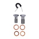 Goodridge brake line front, stainless clear coated