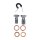 Goodridge brake line front, stainless clear coated