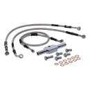 Goodridge brake line front, stainless clear coated