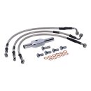 Goodridge brake line front, stainless clear coated