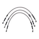 Goodridge brake line front, stainless clear coated