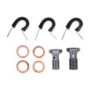 Goodridge brake line front, stainless clear coated