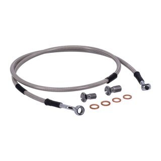Goodridge brake line front, stainless clear coated