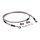 Goodridge brake line front, stainless clear coated