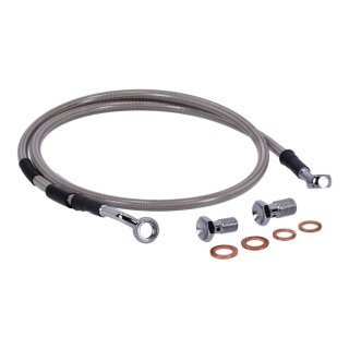 Goodridge brake line front, stainless clear coated
