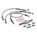 Goodridge brake line front, stainless clear coated