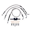 Goodridge brake line front, stainless clear coated