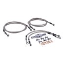 Goodridge brake line front, stainless clear coated