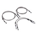 Goodridge brake line front, stainless clear coated