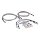 Goodridge brake line front, stainless clear coated