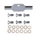 Goodridge brake line front, stainless clear coated