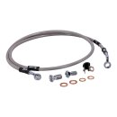 Goodridge brake line front, stainless clear coated