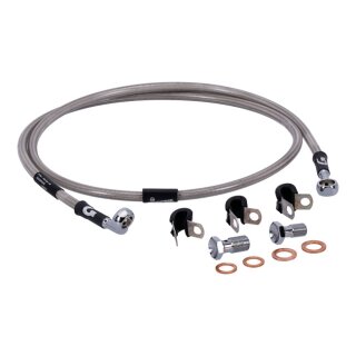 Goodridge brake line front, stainless clear coated