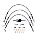 Goodridge brake line front, stainless clear coated