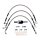 Goodridge brake line front, stainless clear coated
