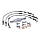 Goodridge brake line front, stainless clear coated