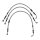 Goodridge brake line front, stainless clear coated
