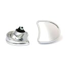 Touring fairing mount mirror kit. Single Vision, chrome