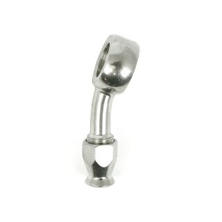 Goodridge, 12mm banjo fitting 20 degree bend. SS