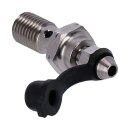 Goodridge, M10 x 1.25 banjo bolt w/bleed nipple. Stainless